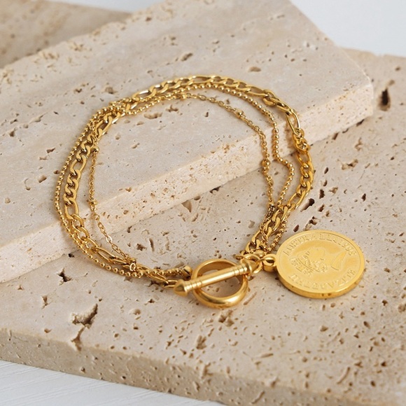 Radiant Wealth Gold Coin Bracelet - Picture 3 of 7